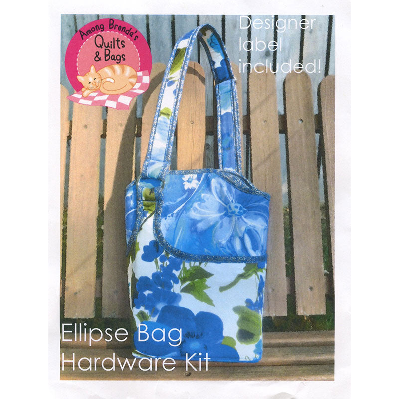 Ellipse Bag Pattern Hardware Kit - Nickel Bag & Purse Hardware & Accessories Among Brenda's Quilts